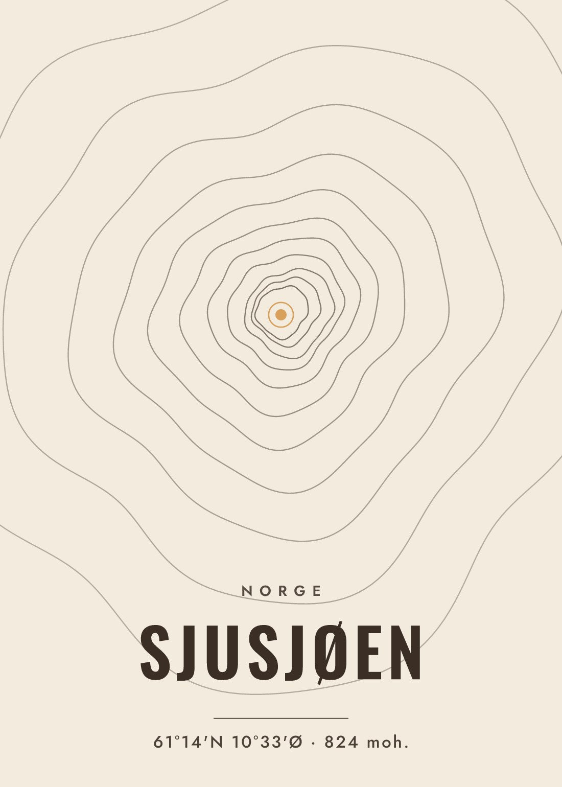 Stedsplakat Sjusjøen