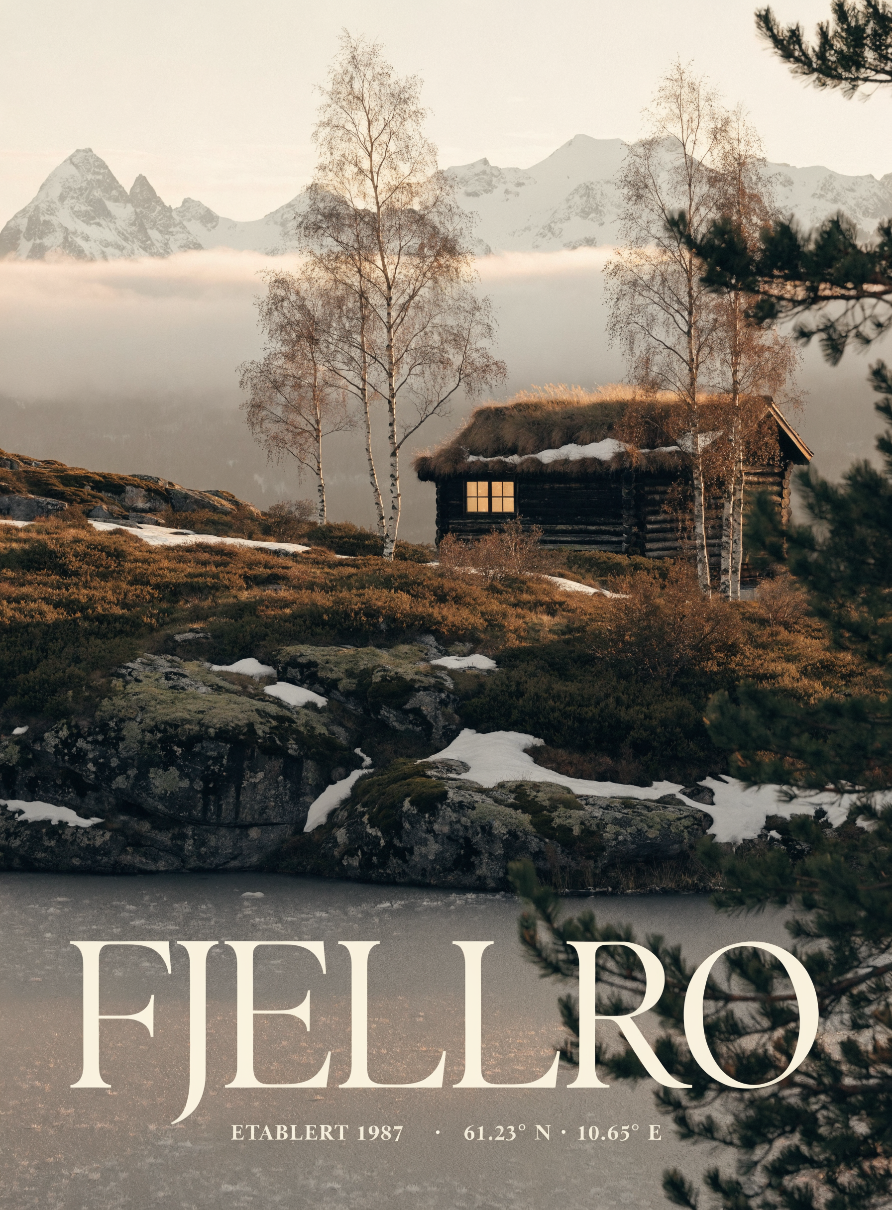Personlig hytteplakat FJELLRO