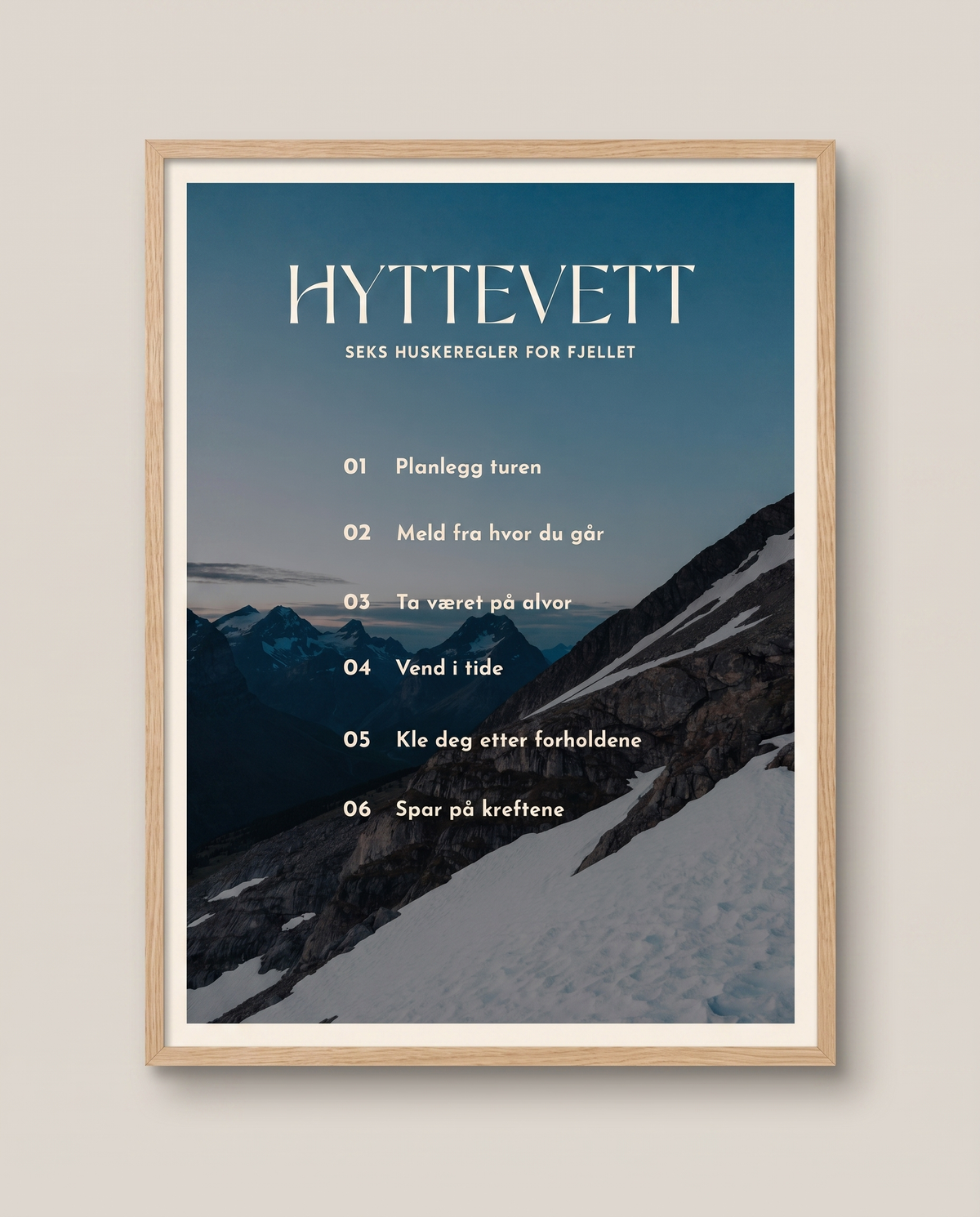 Hyttevett i ramme