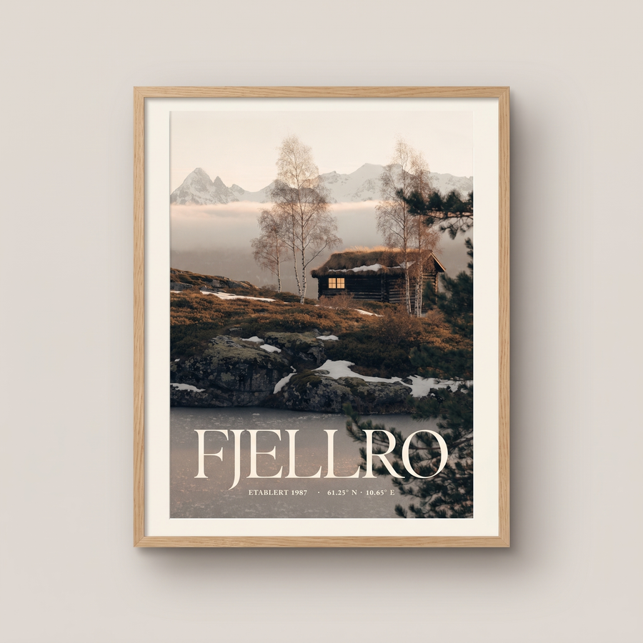 Plakat med treramme — museumskvalitet matt papir